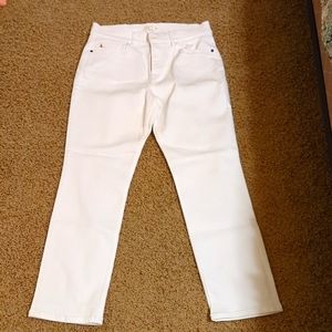 Lafayette 148 white straight leg jeans size 10
